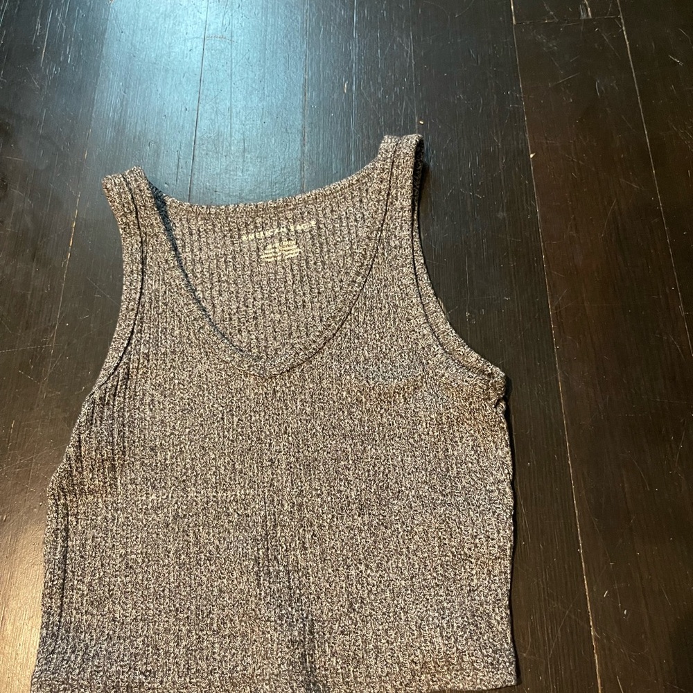 American Eagle Outfitters Charcoal Knit Tank Top